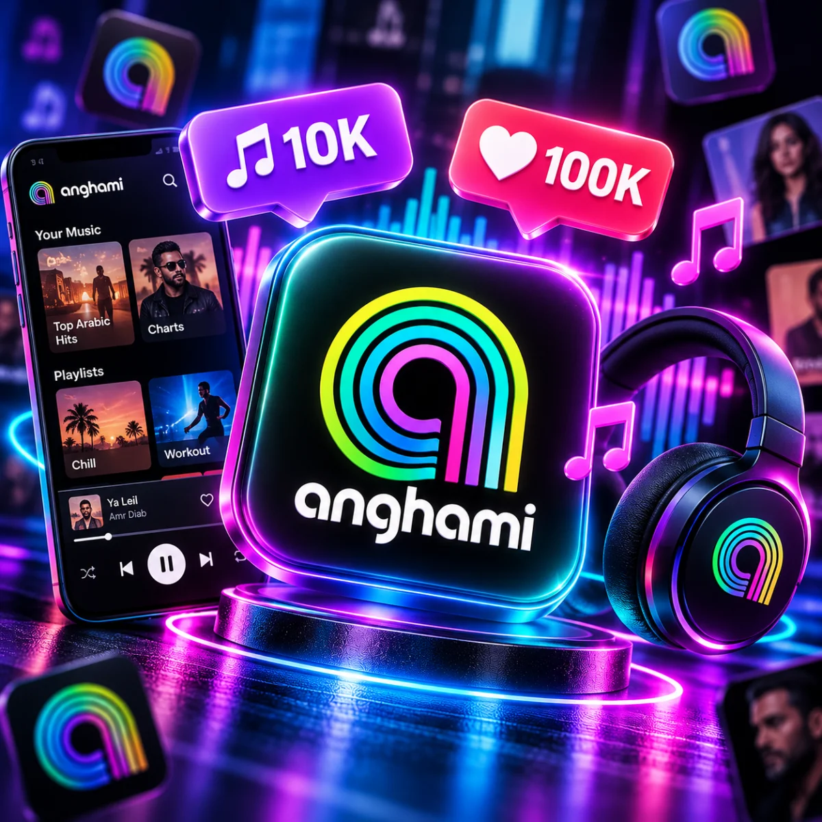 Anghami - Streams [MENA] ~ 𝐋𝐢𝐟𝐞𝐓𝐢𝐦𝐞 ~ 1k-50k/day ~ INSTANT
